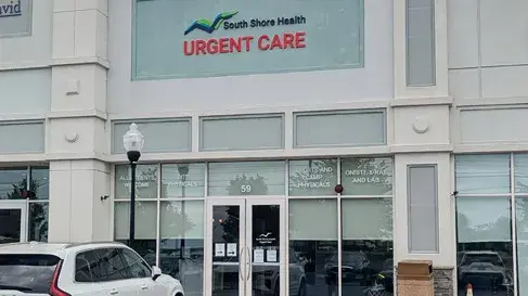 The exterior facade of South Shore Health Urgent Care in Plymouth