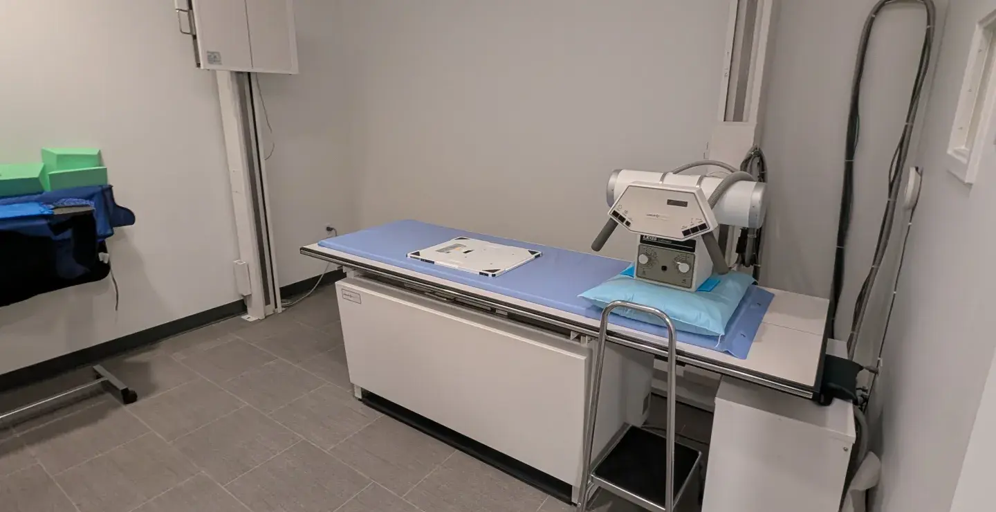 The interior of an X-ray room at South Shore Health Urgent Care Braintree