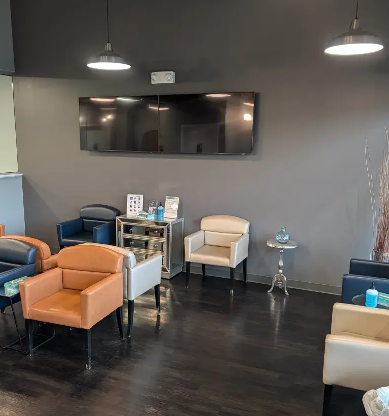The main waiting room lobby of South Shore Health Urgent Care Braintree