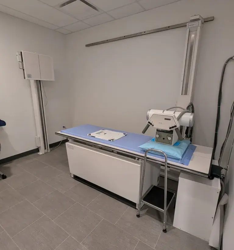 The interior of an X-ray room at South Shore Health Urgent Care Braintree