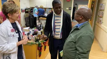 A delegation from Cote d'Ivoire learns about wound care through South Shore Health experts