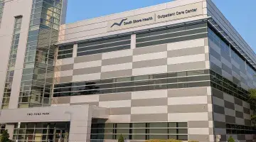 The exterior of the South Shore Health building at 2 Pond Park Drive in Hingham.
