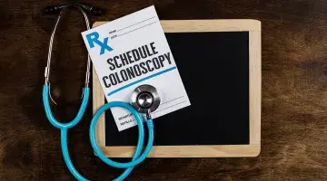 A reminder to schedule a colonoscopy